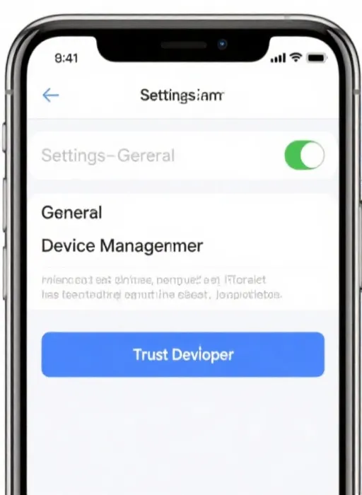 苹果iOS信任设置示意图